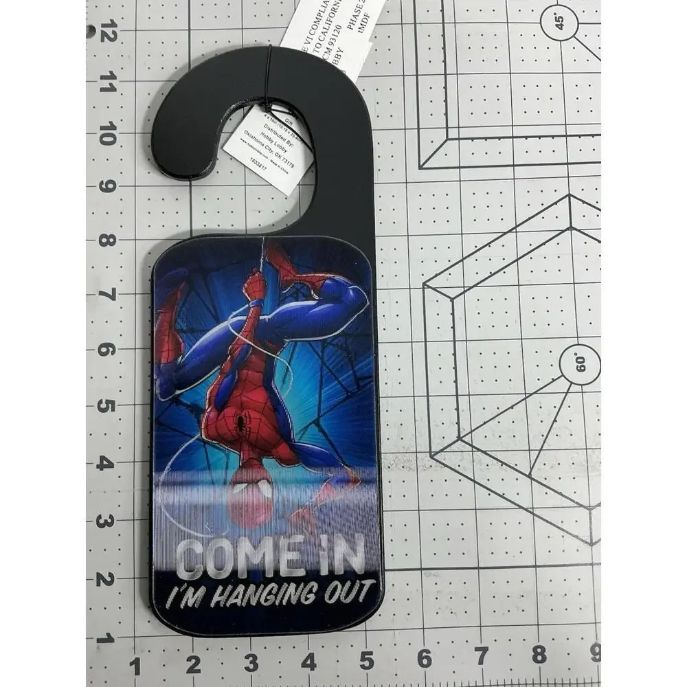 Spider-Man Bedroom Door 3D Privacy Sign Double Sided Pictures‎